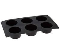 Lékué Molde repostería muffins, silicona platino Negro, 6 cavidades