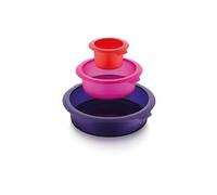 Lékué Molde triple en formas redondas, Silicona, Multicolor