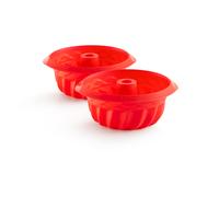 Lékué Moldes mini savarin Lékué de silicona 2 uds Rojo