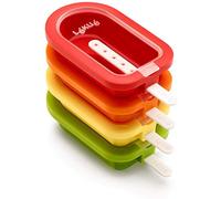 Lékué Pack moldes helado apilables Classic, Silicona platino Multicolor, 4 unidades