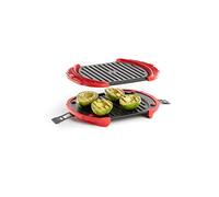 Lékué Parrilla/Grill especial para cocinar en microondas, Rojo/Negro, formato XL
