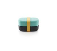 Lékué Recipiente doble hermético para transportar y conservar alimentos, Polipropileno, Turquesa, Talla Única