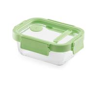 Lékué Recipiente hermético de vidrio Lékué rectangular 370 ml Verde