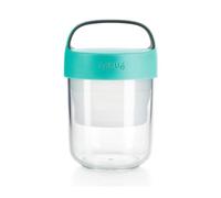 Lékué Recipiente Hermético doble Para Transportar Alimentos,Lunchbox to go Turquesa, 400 ml