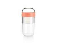 Lékué Recipiente para transportar Alimentos, Jar to go Coral, 600 ml