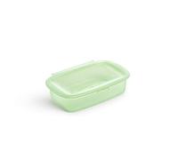 Lékué Recipiente Reutilizable de Silicona para conservar/congelar alimentos, silicona platino Verde Translúcido, 0.5 l