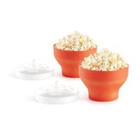Lékué, Set 2 Mini Pop Corn para hacer palomitas en microondas, Silicona rojo