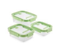 Lékué Set 3 recipientes herméticos Lékué rectangulares Verde