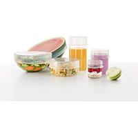 Lékué Set 6 Tapas extensibles silicona para conservar alimentos,translúcida