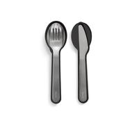 Lékué Set de 3 Cubiertos de acero inoxidable con Funda, cuchara, tenedor y cuchillo