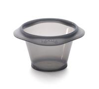 Lékué Set de 6 moldes repostería para coulant de chocolate, silicona platino Negro/Translúcido