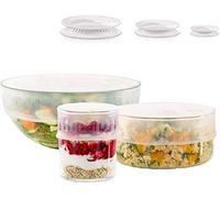Lékué Tapas extensibles para conservación de alimentos, Transparente, 11.5/15 / 20 cm, Kit de 3 unidades