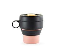 Lékué Taza colapsable para tes o cafés, Mug To Go Coral, 1 Unidad