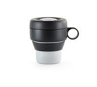Lékué Taza colapsable para tes o cafés, Mug To Go Gris, 1 Unidad