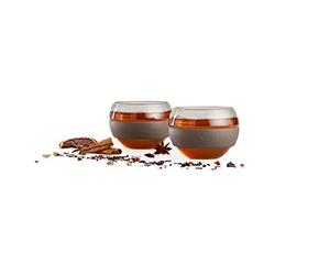 Lékué Tazas de Té, vidrio y cinta protectora de silicona