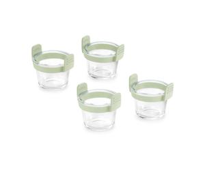 Lékué Vaso de vidrio mini para Air fryer Lékué. pack de 4 Transparente
