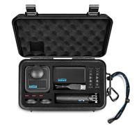 LEKUFEE Estuche Rígido Impermeable de Viaje para GoPro MAX 2, Cámara de Acción, Batería, Cargador Doble de Baterías y Accesorios - Negro (Solo Bolsa y Estuche)