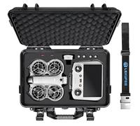 LEKUFEE Estuche Rígido Impermeable para dji Neo 2,Pack Vuela Más,dji RC 2/RC N3, batería (5 Unidades), Centro de Carga bidireccional y Otros Accesorios (Solo Estuche)