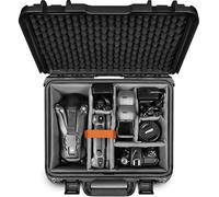 Lekufee Funda rígida impermeable con separadores acolchados para DJI Mavic 4 Pro, Air 3S, Mini 5 Pro/4/3, cámara y lente parcial Sony/Canon/Nikon, y accesorios, color negro