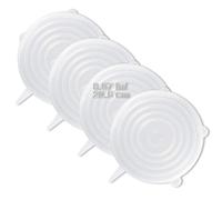 LELE LIFE 4 Pack Same Size Silicone Stretch Lids Thicker Reusable Dur