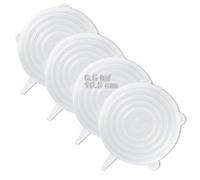 LELE LIFE 4 Pack Same Size Silicone Stretch Lids Thicker Reusable Dur