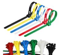 LELE LIFE Bridas reutilizables de 30 cm, 120 bridas de colores resistentes para exteriores, pequeñas bridas de cables, bridas liberables, bridas de alambre extraíbles para gestión de cables (30 cm)