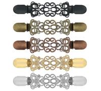 LELE LIFE Clips de suéter vintage de 5 colores, elegante broche de camisa, clip de cincha para ropa, tensor de cintura, broches para vestidos, cárdigans, chales, mujeres