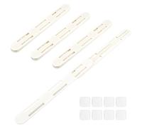 LELE LIFE Deslizadores adhesivos extraíbles para cajones de gabinete, organizador de cajones guías deslizantes, guías de rieles deslizantes sin taladro, soporte inferior para estante (paquete de 4)