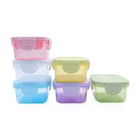LELE LIFE - Lote de 6 botes herméticos con tapas impermeables, para condimentos, salsas, congeladores, aptos para microondas, 150 ml