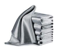 LELE Life - Paño Limpiador de Microfibra para Vidrio sin Pelusa, Muy Absorbente y sin Rayas para Ventanas Parabrisas Espejos de Acero Inoxidable, 40 x 40 cm, Color Gris