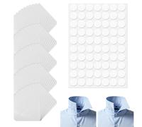LELE LIFE Paquete de 100 soportes rígidos sin rizos y 70 unidades de cuello redondo para camisas de vestir de hombre, cuello de camisa adhesivo que se mantiene pegajoso, alternativa a los insertos de