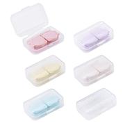 LELE LIFE Paquete de 12 fundas para lentes de contacto, soporte para lentes de contacto con los ojos a granel con caja de almacenamiento y pinzas aplicadoras para viajes diarios