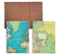 LELE LIFE Paquete de 2 soportes para pasaporte para mujer, funda para pasaporte con ranura para tarjeta de embarque y 3 ranuras para tarjetas, cartera de viaje con mapa del mundo, Estilo A., M,