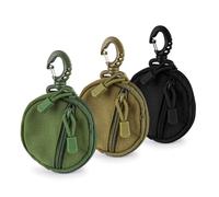 LELE LIFE Paquete de 3 monederos para hombre, cinturón táctico con cremallera, monedero pequeño, bolsa EDC para llaves, auriculares inalámbricos, cinturón de trabajo, mochila, chaleco táctico