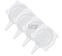 LELE LIFE Paquete de 4 tapas el sticas de silicona del mismo tama o, m s gruesas, reutilizables, duraderas, de silicona, expandibles, aptas para