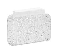 LELE LIFE Servilletero acrílico para mesa, servilletero de cóctel transparente para cocina, cena, Navidad, dispensador de servilletas moderno con patrón de piedra