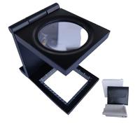 LELE MAKE® Lupa de Bolsillo Profesional 10x METÁLICA + Regalo Bolsa + Gamuza | Cuenta Hilos para Textil, Artes Gráficas y Relojero | Lupa Plegable para Monedas.
