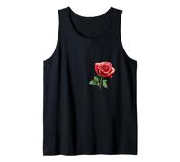 #lele Rose T-shirt Impresión Rosas Camisa Flores Pintura Rosa Rojo Camiseta sin Mangas