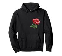 #lele Rose T-shirt Impresión Rosas Camisa Flores Pintura Rosa Rojo Sudadera con Capucha