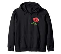 #lele Rose T-shirt Impresión Rosas Camisa Flores Pintura Rosa Rojo Sudadera con Capucha