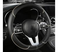 LeLeD para Benz CLK-Klasse W208 C208 E-Klasse W210 G-Klasse W463 1999-2003 Cubierta Volante Coche,Antideslizante Transpirable Duradera Fibra de Carbono Leather.,D-Brown-Type O