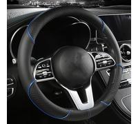 LeLeD para Opel Corsa D E F 2011-2024 Cubierta Volante Coche,Antideslizante Transpirable Duradera Fibra de Carbono Leather.,B-Blue-Type O