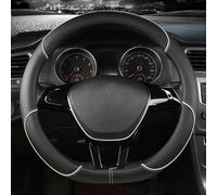 LeLeD para Toyota Aygo X Crossover 2021 2022 2023 2024 Cubierta Volante Coche,Antideslizante Transpirable Duradera Fibra de Carbono Leather.,E-Beige-Type D