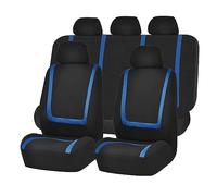 LeLEEEE para Mitsubishi Space Star Impermeables Juegos de Cubre Asientos Interior Accesorios Fundas Asientos Coche Cuero,D-Black Blue