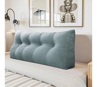 LELEFIDO Cojín Respaldo Cama Lectura - Almohada Triangular con Funda Desmontable y Lavable, Cojines Grandes para Cama y Sofá, Respaldo Cómodo para Lectura y Descanso