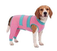 Lelepet Manga grande de recuperación para perros, traje quirúrgico para perros hembras machos, protector de heridas en la pierna trasera de mascotas, camisa médica para después de la cirugía, mameluco