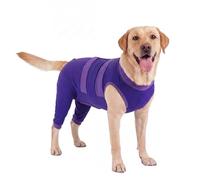 Lelepet Traje corporal para perros después de la cirugía, manga de recuperación de mascotas para perros hembras machos, camisa médica para perros grandes, protector de heridas de mascotas, color