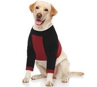 LeLePet Traje de cuerpo para perro después de la cirugía, manga frontal para perro, protección de heridas postoperatoria, traje elástico de recuperación médica para perros grandes, rojo, XL