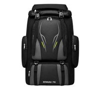 lelewangluo Mochila de trekking de 70 l, gran mochila de camping, mochila de senderismo para hombre, Negro , Talla única, Para exteriores