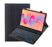 leleyo Funda con teclado para Amazon Fire Max 11 11 pulgadas con teclado 7 colores iluminación magnética desmontable diseño alemán QWERTZ para Fire Max 11, negro